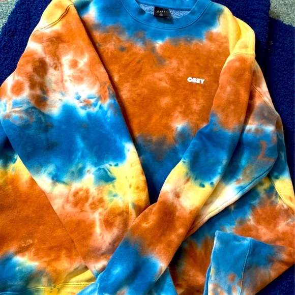 OBEY TIE DYE SWEATSHIRT - Picture 1 of 5
